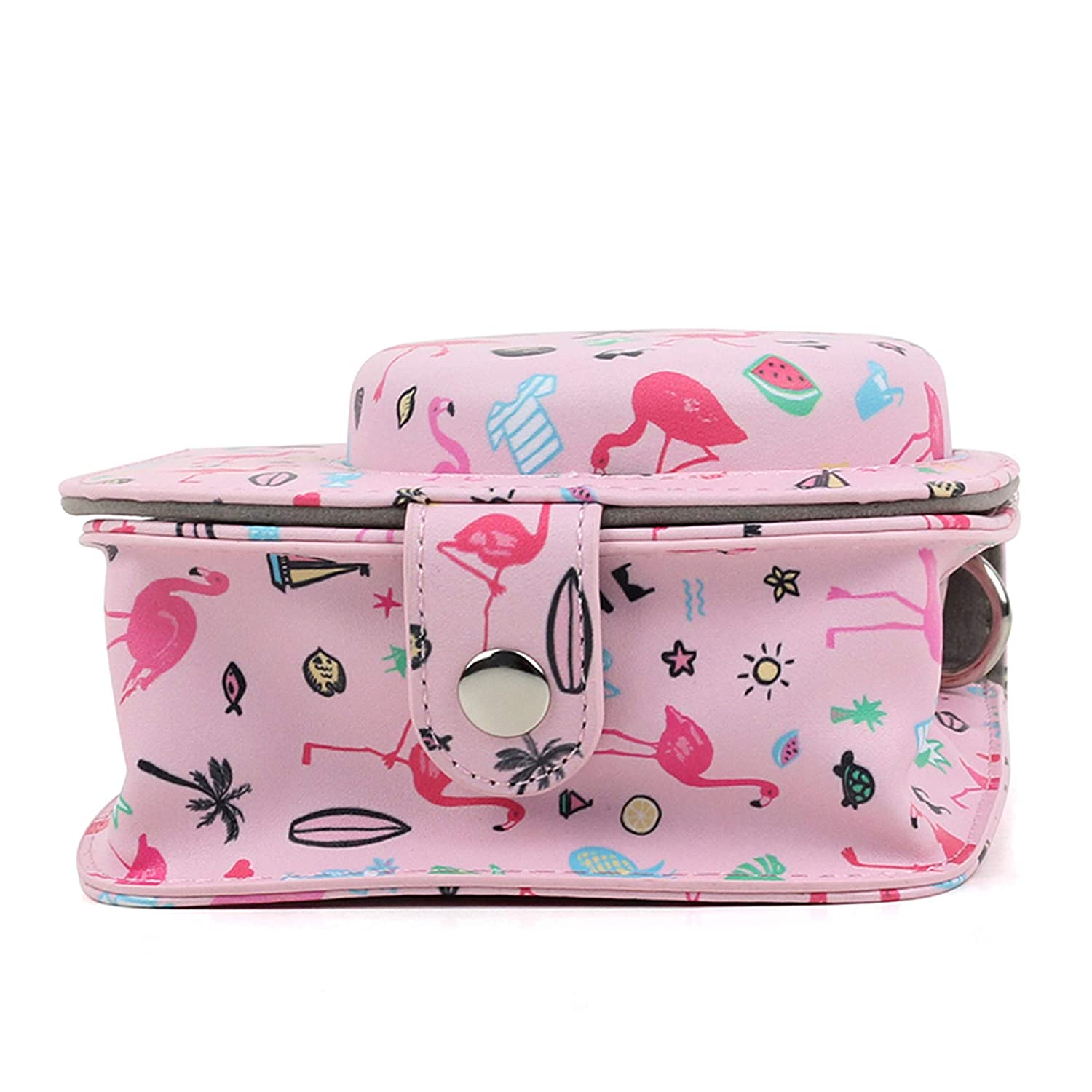 Fujifilm Instax Mini 8/8+/9 Leather Case (Flamingo Design Pink) - Image 3