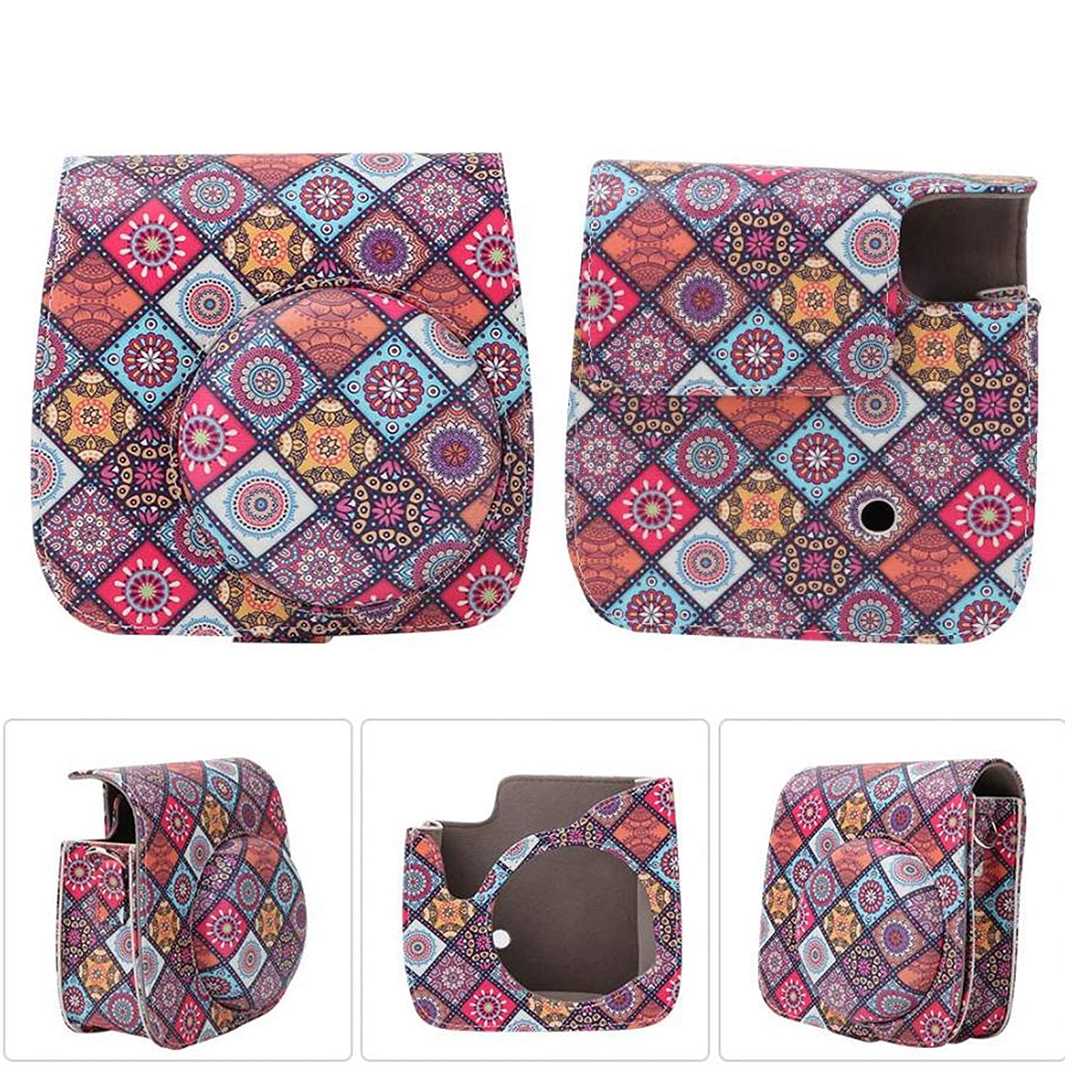 Fujifilm Instax Mini 8/8+/9 Leather Case (Flower Design) - Image 3